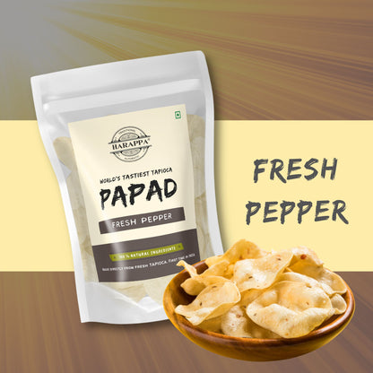 Tapioca Sabudana Papad / Appalam - Fresh Pepper